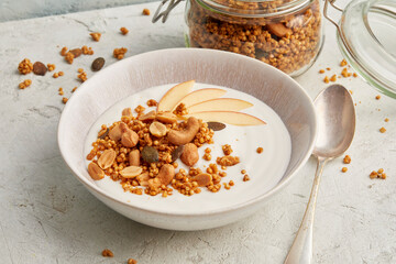 Granola with soy flour