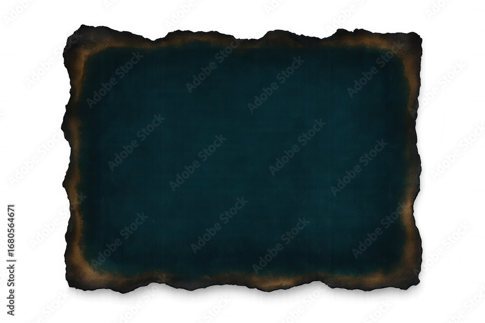 Aufkleber burnt paper edges creating a dramatic effect on a transparent background, ideal for adding a vintage