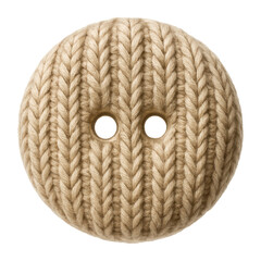 Knitted button with a linear pattern