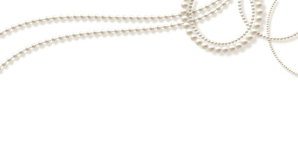 pearl necklace on white background