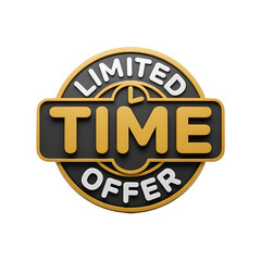 Obraz premium Limited Time Offer 3D Badge Icon