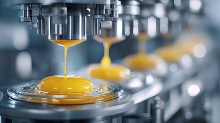Industrial egg yolk dispensing