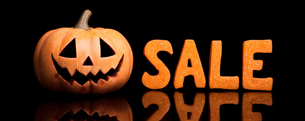 Halloween Sale with Jack O'Lantern