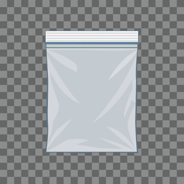 zipper,bag,plastic realistic vector transparent zipper plastic bag mock up template with sealed lock for packaging or storage