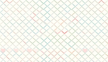 Pastel diamond grid with hearts