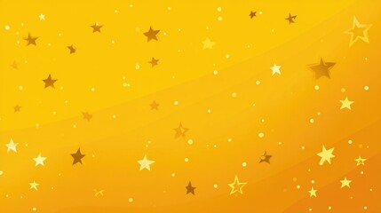 Gold stars scattered on a gradient yellow background