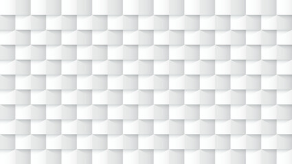 白い立方体パターン背景, 3D風の幾何学デザイン壁紙