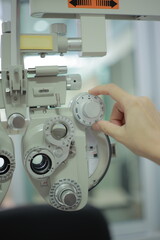 close up of a hand holding a machine