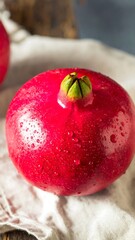 Fresh pomegranate on a cloth