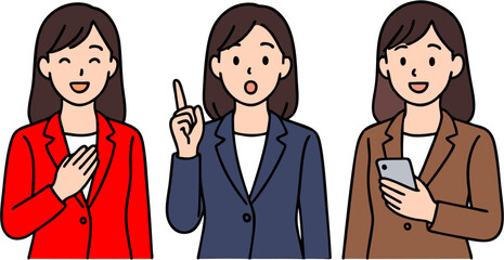 Flat style vector illustration set of three happy young men using smartphones, minimal line art with pastel colors, perfect for social media, digital apps, lifestyle, and technology design.