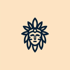 Native American Face Logo
