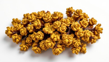 Obraz premium ultra sharp isolated wearable accessory built from lichen clusters, detailed with vein like organic lines, offering low impact production process