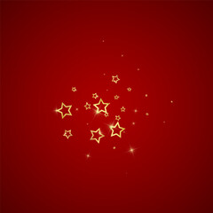 Gold sparkling star confetti.