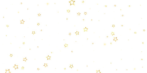 Gold sparkling star confetti.