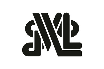 A bold monogram logo featuring stylized letters j, x, l, and p in black ink