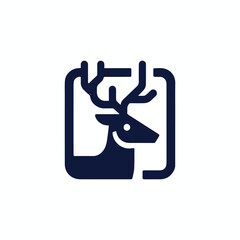 Obraz premium Deer square logo