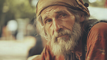 old man. portrait of old man looking at the camera.