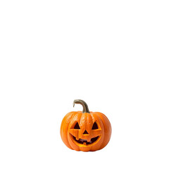 Carved pumpkin isolated on transparent or white background, png