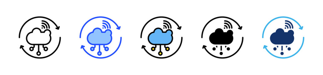 Iot Industry Icon Collection With Multiple Styles