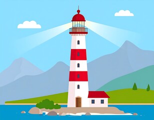 Lighthouse on an island