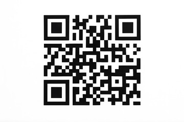 Black qr code isolated on white background representing digital technology scanning information barcodes security access payment verification system and future contactless innovative data services