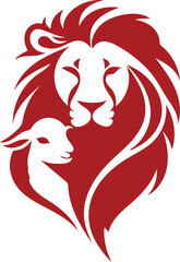 Lion and Lamb Symbol of Peace and Divinity