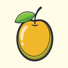 vector illustration of a jujube fruit
