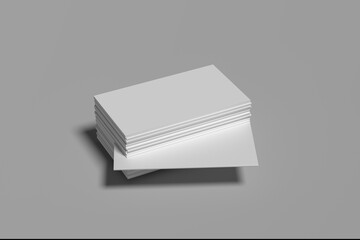 Business card mockup for your design template. Blank Gray background.