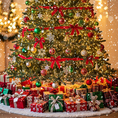 christmas tree with presents