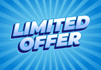 A vibrant blue background with radial rays emanating from the center, featuring bold, 3D