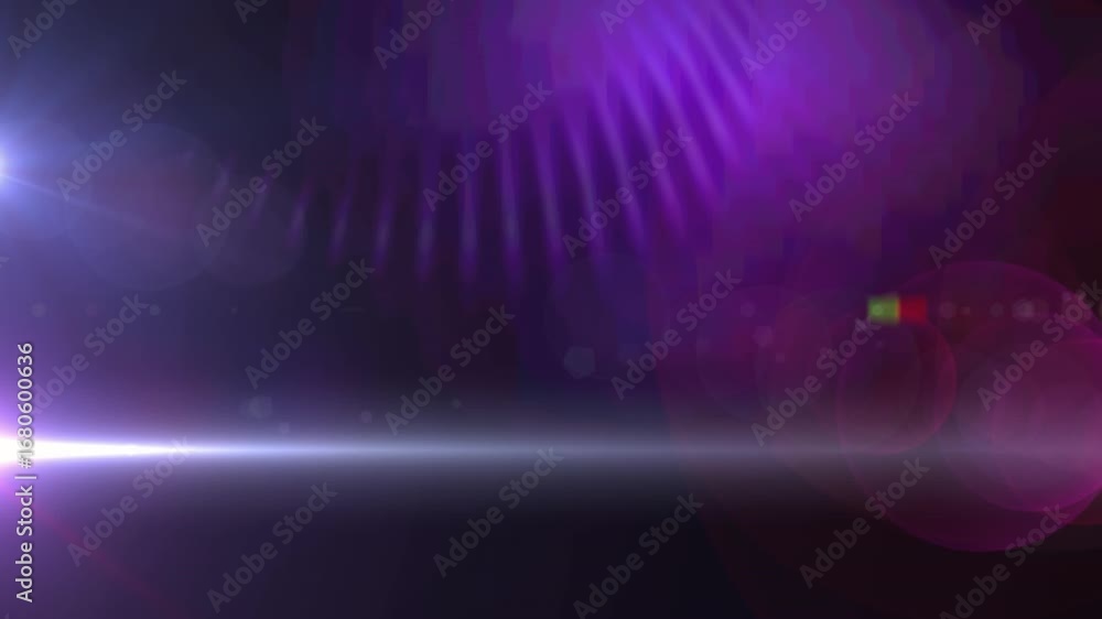 Poster digital design video with abstract lens flare pattern, copy space