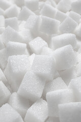 Soft Focus Background of Pure Sugar Cubes