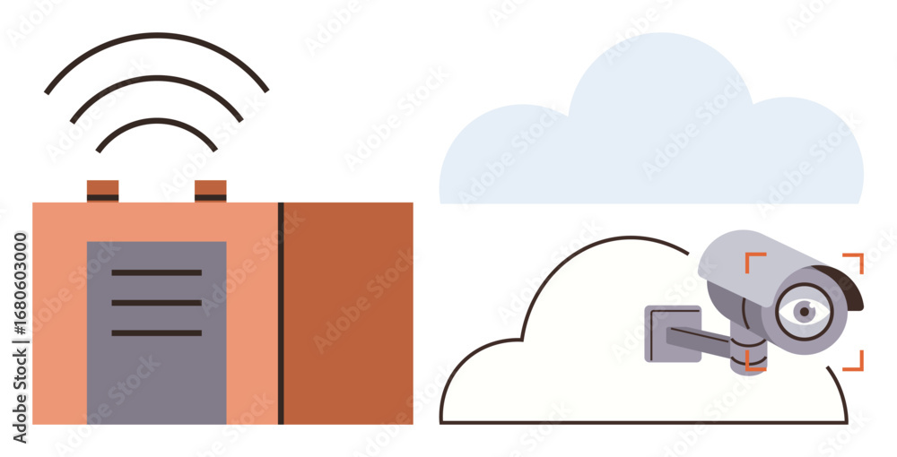 Poster wireless signal emitting device and cloud-connected surveillance camera highlight modern security te