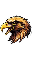 Fototapeta premium Detailed Graphic Design of an Eagles Head, Tattoo Style.