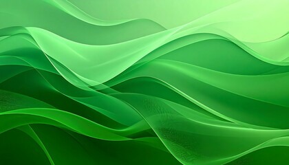 Obraz premium Abstract green wavy background