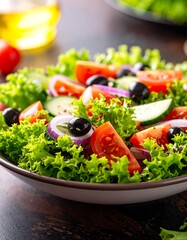 Fresh salad with vegetables