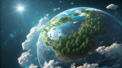 planet earth in space