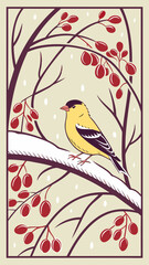 Fototapeta premium vector illustration of a bird