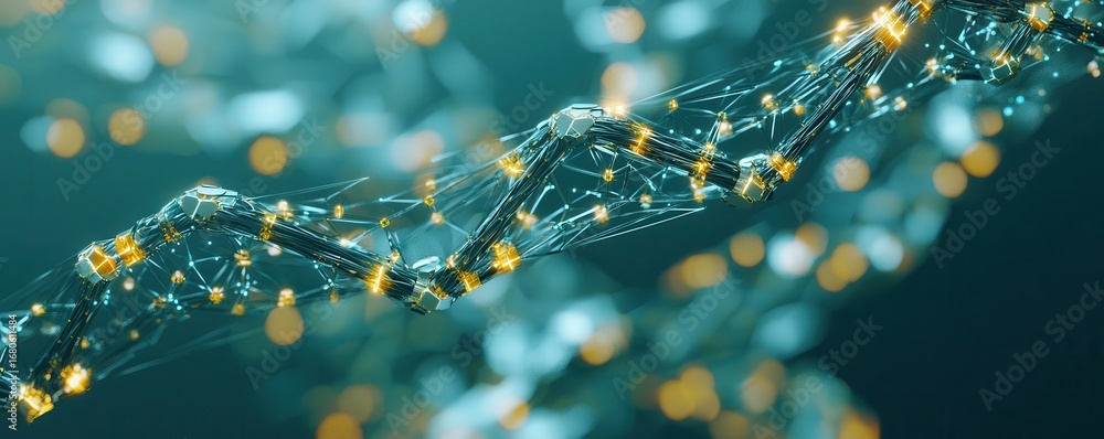Poster a visual representation of interconnected nodes and light strands, evoking a sense of technology and