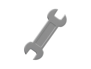Wrench tool icon 3d rendering illustration