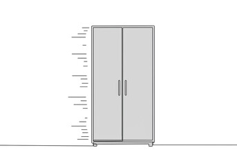 Modern minimalist wardrobe with sleek design for bedroom storage solutions and organized living space appeal