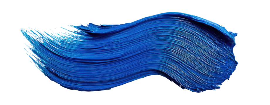 Abstract Brushstroke of Deep Blue Paint