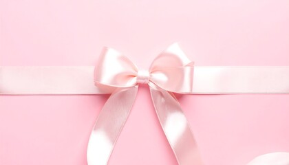 Pastel pink ribbon bow
