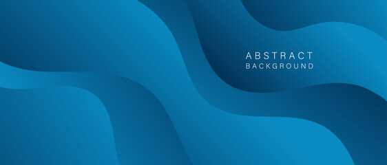 Abstract dark blue background with glowing circular wave patterns and futuristic grid texture. Perfect for technology, digital media, and professional business design.