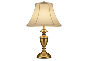 Elegant brass table lamp with cream shade casts warm inviting light for cozy home ambiance