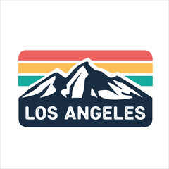 los angeles mountain icon vector, logo vector, illustration vector, background mountain