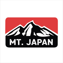 japan mountain icon vector, logo vector, illustration vector, background mountain