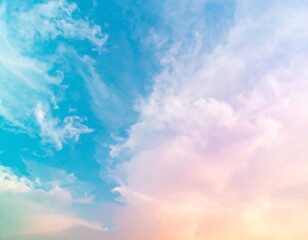 Pastel sky with clouds (1)