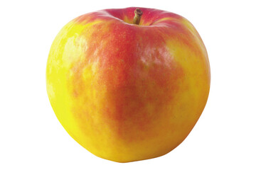 ripe tasty apple with leaf isolated on white  Green apple Vibrant red apple with a fresh green leaf showcases healthy eating and natural beauty
