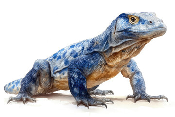 Obraz premium Realistic Watercolor Depiction of a Mythical Giant Dragon